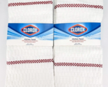 Clorox Kitchen Towel 16&quot; x 28&quot; Red Stripe Accent 50 Washes Lot Of 2 Cotton - £13.14 GBP
