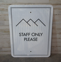 18x24&quot; Reflective Sign - Staff Only - Mountains - Skiing Man Cave Cabin Decor - £20.54 GBP
