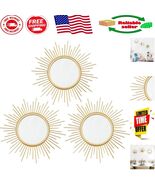 Elegant Gold Sunburst Mirrors - Decorative Wall Art for Living Room &amp; More - $996.82 MXN