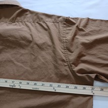 Oleg Cassini Men's Long Sleeve Button Up Brown Shirt Size XL 17 1/2 (34/35) image 11