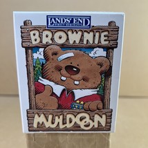 Lands&#39; End Brownie Muldoon Rugby Bear Christmas/Holiday Ornament 1996 SEALED - £10.14 GBP