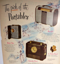 RCA Victor Portable Radio Print AD Pocket Size Carry Vintage 1948 Ready To Frame - $17.96