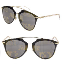 Christian Dior Reflected Prism Gold Black Jadior Mirrored Print Sunglasses - £238.69 GBP