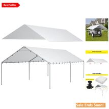Easy Setup 10x20 Ft Car Canopy Cover with 48 Bungee Cords - Outdoor Shelter - $115.78