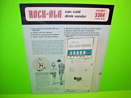 Rock-Ola 1966 Model 3304 Can Cold Drink Original Coin Op Vending Machine Flyer - £15.49 GBP