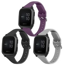 Slim Bands For Garmin Venu 2 Plus / Venu Sq / Venu / Vivoactive 3 Watch Band Wom - £15.79 GBP