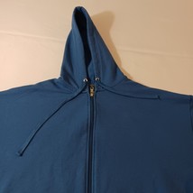 Athletic Works Men's Blue Cotton Fleece Full Zip Hoodie Sweatshirt 2XL (50-52) image 4