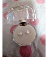 Freshwater Pearl Stud Earrings~WHITE~Clamshell Keepsake Box~Sterling Sil... - $7.80
