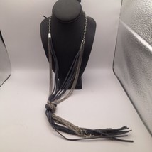 NWT The Limited Silver Tone &amp; Gray Tassel Knot Necklace - $27.00