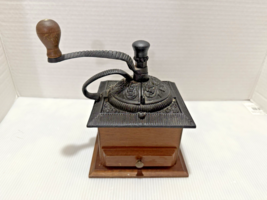 Vintage Hand Crank Coffee Grinder metal &amp; Wood - $20.90