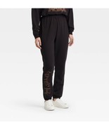 Women&#39;s Large Def Leppard Jogger Graphic Elastic Waist Fleece Pants NWT - $15.03 CAD