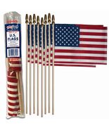 4x6 Stick Flags 8pc - Small Handheld American Flag Set - $38.57 MXN