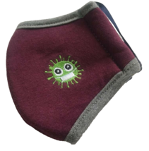 Purple Cotton Face Mask For Kids Unisex Washable Casual Mouth Cover Prot... - $8.96