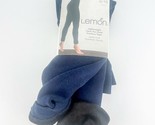 Lemon Brand Faux Fur Lined cozy Leggings Size Large Extra Large XL Navy - $16.40
