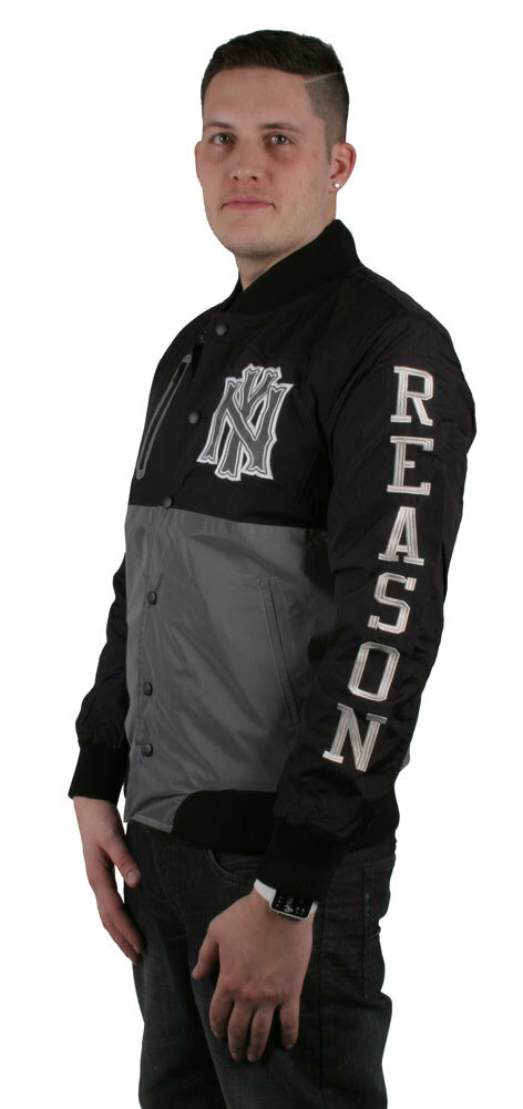 Reason NY Clothing Black & Silver World Class Crew Ripstop Varsity Jacket NWT Item image 2