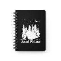 Personalized Spiral Journal, Social Distancing Tent Illustration, Travel... - $19.57