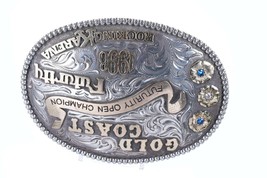 Large Sterling Horse ShowTrophy Buckle Gold Coast Futurity Open Championship 199 - £288.84 GBP