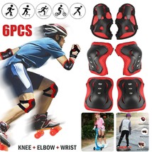 6Pcs Skating Protective Gear Set Wrist Elbow Knee Pads Bike Skateboard F... - £14.15 GBP