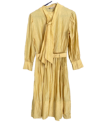 Long sleeve tie neck belted dress - $24.70