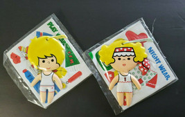 Vintage  3D Puffy Little Boy and Girl Dress Up Stickers/Colorform KO SKU 35 - £6.38 GBP