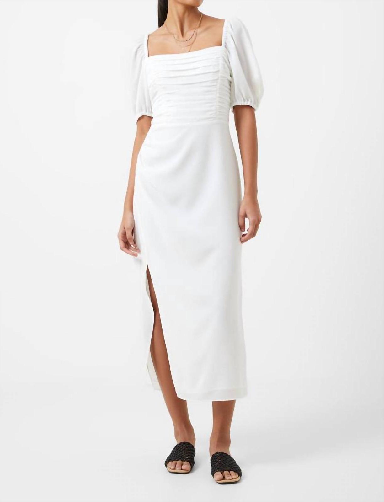 French Connection Afina Verona Ruched Midi Dress Size M - $40.59