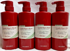 4X Old Spice GentleMan&#39;s Blend Body &amp; Face Wash Amber &amp; Driftwood 16.9 Oz. Each - £51.09 GBP