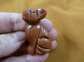 (Y-DOG-CH-567) Goldstone CHIHUAHUA Mexican baby dog gemstone carving fig... - $266.70 MXN