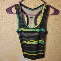 Women&#39;s Nike Dri Fit Yellow Green Multicolor Athletic Tank Top Size Small - £15.04 GBP