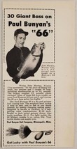 1949 Print Ad Paul Bunyan 66 Fishing Lures 8 1/2 Lb Bass Minneapolis,Minnesota - £7.32 GBP