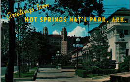 Greetings from Hot Springs Nat&#39;l Park Arkansas Postcard PC388 - £3.93 GBP