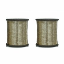 Metallic Zari Thread for Embroidery, Sewing and Jewelry Making Cream Color 2Pcs - £9.92 GBP