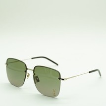 SAINT LAURENT SL312M 003 Gold Gold Green 58-17-145 Sunglasses New Authentic - $264.06