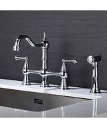 Dual Handle Kitchen Faucet with Side Spray - $185.99