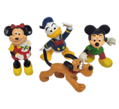 4 Vintage 1980's Disney Mickey + Minnie Mouse Pluto Donald Duck Figure Pvc Toy - $23.75