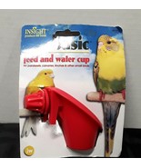 small bird cup water food parakeet canaries finches bolt on cups - £4.93 GBP