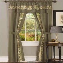 Fairfield 5-Piece Window Set Taupe 55&quot; X 84&quot; - £19.03 GBP