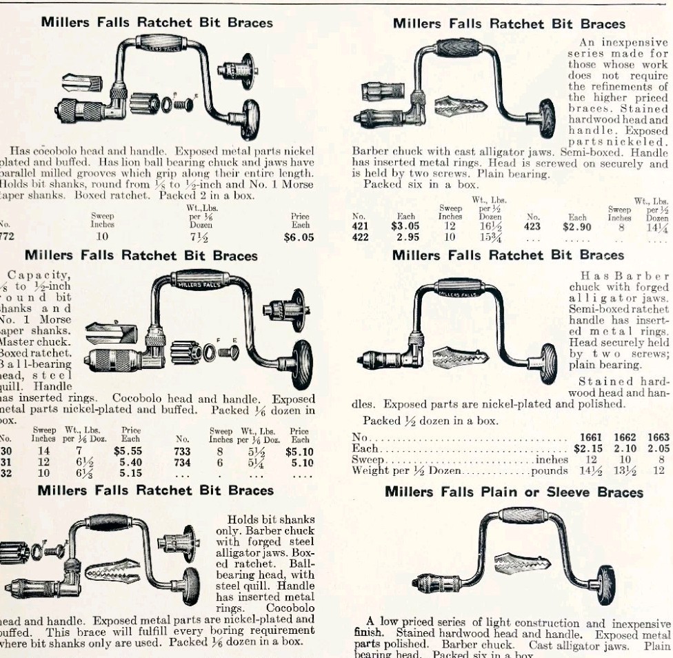 1922 N.T. Bushnell Ratchet Bit Brace Tool Advertisement Catalogue Hardwa... - $24.99