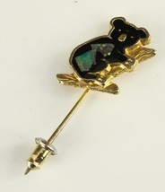 Vintage Costume Jewelry KOALA Bear OPAL Enamel Inlay Australia Stick Pin Brooch - £14.78 GBP