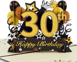 Happy 30Th Birthday Pop up Card, 30Th Birthday Card with Note and Envelope, 30Th - £15.93 GBP