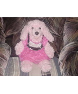 20&quot; Build A Bear Pink French Poodle Plush Toy With Hot Pink Dress Cute - £37.97 GBP