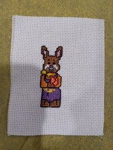 Completed Girl Bunny Rabbit Easter Finished Cross Stitch - £4.66 GBP