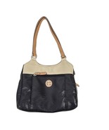 Giani Bernini Colorblock Pebbled 4-Poster Tote Black/Cream Faux Leather - $461.34 MXN