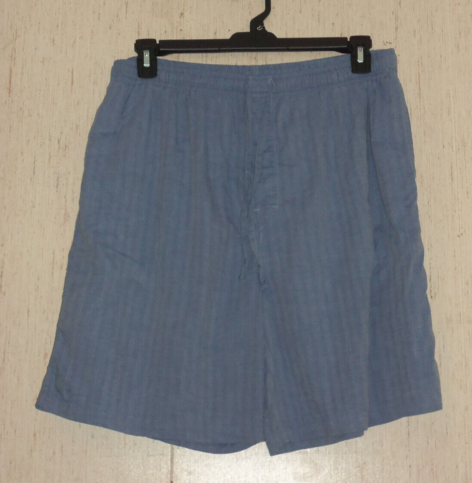 EXCELLENT MENS NAUTICA BLUE ON BLUE STRIPE PAJAMA / LOUNGE SHORTS  SIZE L - $23.33