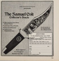 1977 Print Ad Samuel Colt Collector&#39;s Bowie Knife Garland,Texas - £10.99 GBP