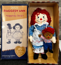 Dakin Raggedy Ann &amp; Bear 85th Birthday Anniversary Edition Doll in Box w/ COA - £22.68 GBP