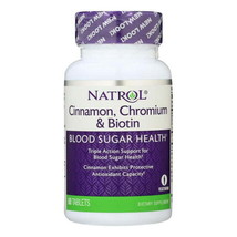 Natrol Cinnamon Biotin Chromium Tablets (60 Ct) - £9.73 GBP