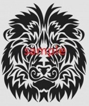 Tribal Lion Head 1 Cross Stitch Chart - $8.00