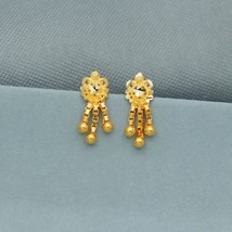Dainty Small 20k Yellow Gold Stud Earrings, Handmade gold earrings for women, in - £89.52 GBP