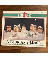 Traditions 16-pc Victorian Village Light-up Porcelain Christmas Decor 77... - £58.39 GBP