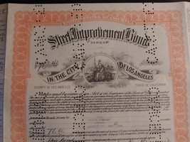 1931 Los Angeles CA California Street Improvement Bond Washington Blvd A... - €9,28 EUR